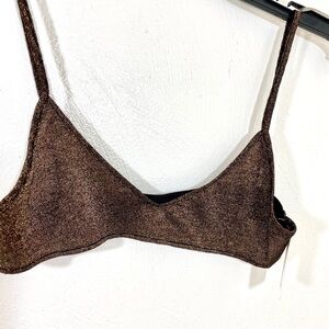 Blue Life bikini top.Bandeaux. Black/Gold Sz. XS